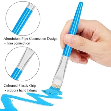 20 Pcs Kid-Friendly Paint Brushes for Easy Crafting