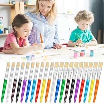20 Pcs Kid-Friendly Paint Brushes for Easy Crafting