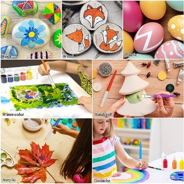20 Pcs Kid-Friendly Paint Brushes for Easy Crafting