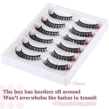 Russian Strip Lashes Colored False Eyelashes Natural Look Faux Mink Lashes Wispy Cat Eye Lashes Pack by Kiromiro