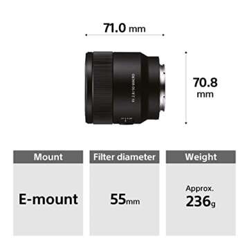 Sony SEL50M28 FE 50mm F2.8 Full Frame E-mount Lens (Black)