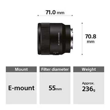 Sony SEL50M28 FE 50mm F2.8 Full Frame E-mount Lens (Black)