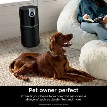 Shark Air Purifier for Home, Office, and Bedroom, Clean Sense Technology, HEPA Air Filter, 1200 Sq Ft, Captures 99.98% of Particles, Pet Dander, Pollutants, Dust, Smoke, Allergens & Smells, HP202