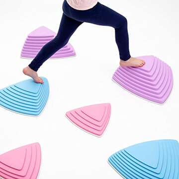JumpOff Jo - Rocksteady - Balance & Coordination Enhancing Blocks and Stepping Foam Stones, Sensory ...