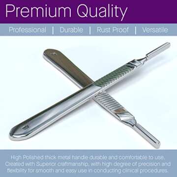 Pack of 2 Premium Scalpel Handle #3 - Rust Proof Stainless Steel Surgical Tools