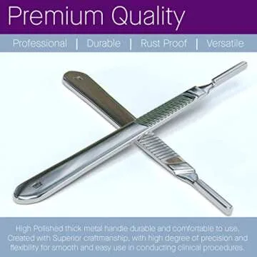 Pack of 2 Premium Scalpel Handle #3 - Rust Proof Stainless Steel Surgical Tools