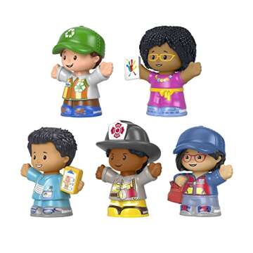 Fisher-Price Little People Toddler Toys Community Heroes Figure Set with 5 Characters for Preschool Pretend Play Kids Ages 1+ Years
