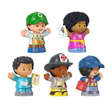 Fisher-Price Little People Toddler Toys Community Heroes Figure Set with 5 Characters for Preschool Pretend Play Kids Ages 1+ Years