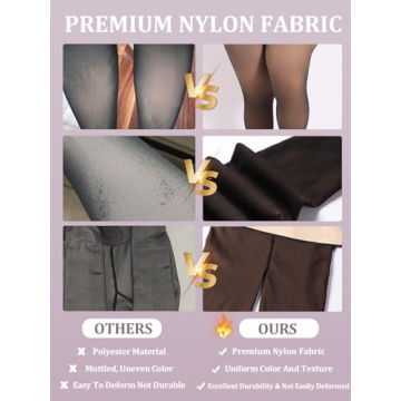 Plus Size Fleece Lined Sheer Tights for Women