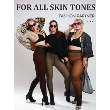 Plus Size Fleece Lined Sheer Tights for Women