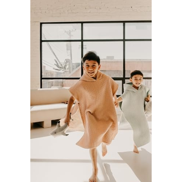 Organic Cotton Kids Hooded Towel Poncho | Jade&Kai