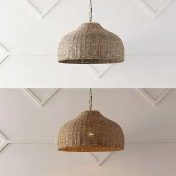 JONATHAN Y Eliza 20" Coastal Pendant Light with LED Bulbs