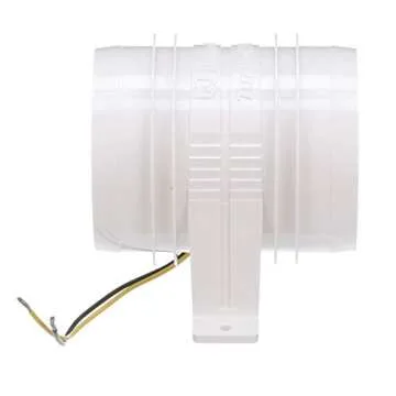 Attwood 1749-4 Turbo 4000 Series II In-Line Blower, For 4-Inch Interior Diameter Vent Hose, Water Resistant, 12-Volt