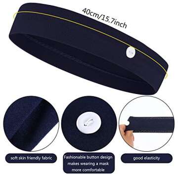 WILLBOND 16 Colorful Non-Slip Headbands for All Ages