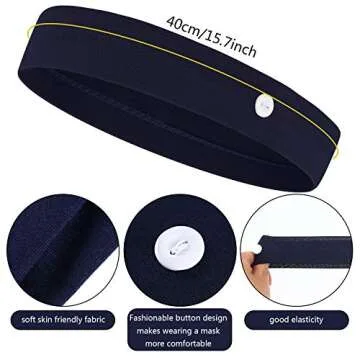 WILLBOND 16 Colorful Non-Slip Headbands for All Ages