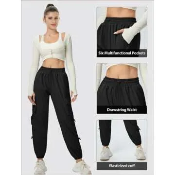 AB-Eleven Women's Cargo Pants Quick Dry Water-Resistant