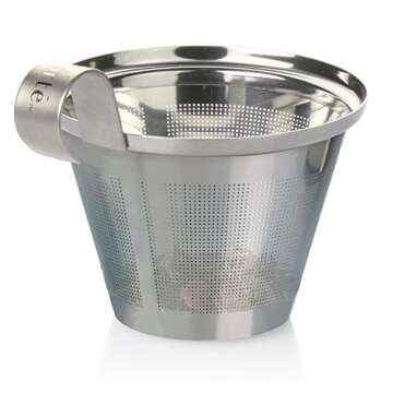 Tea Forte Kati Cup Poppy Fields, Ceramic Tea Infuser Cup with Infuser Basket and Lid for Steeping Loose Leaf Tea