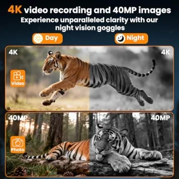 NKBZEB Night Vision Goggles 4K HD - 8X Zoom Binoculars