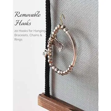 Earring Organizer Wall Monut, Display Hanging Jewelry Organizer for Studs Dangle Earrings and Necklaces Holder Rack for Women Girl Gift