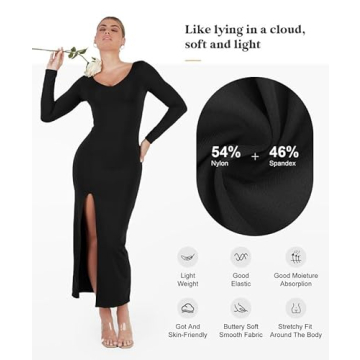 Chic Popilush Shapewear Maxi Dress for Formal Occasions