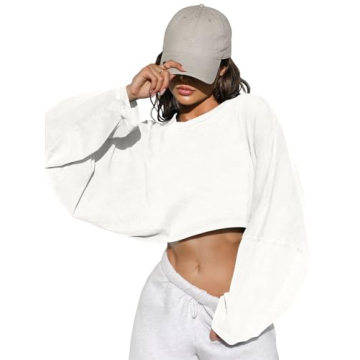 Tankaneo Balloon Sleeve Sweatshirts - Stylish & Comfortable Crop Top