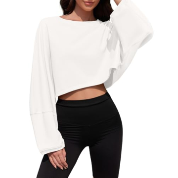 Tankaneo Balloon Sleeve Sweatshirts - Stylish & Comfortable Crop Top