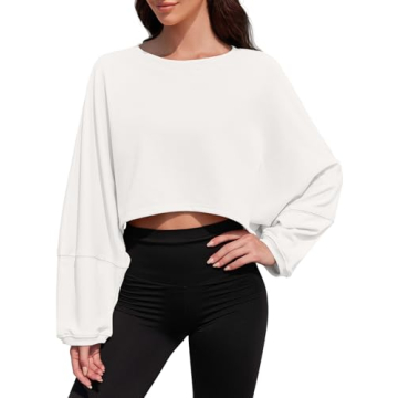 Tankaneo Balloon Sleeve Sweatshirts - Stylish & Comfortable Crop Top