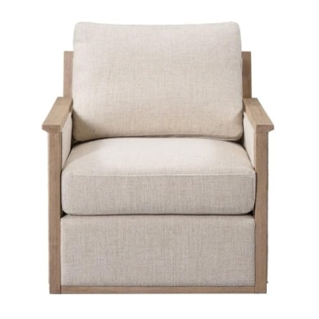 Kosas Home Norman Upholstery Swivel Accent Chair Natural
