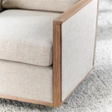 Kosas Home Norman Upholstery Swivel Accent Chair Natural