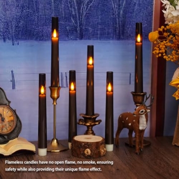 Sasigeiaa Flameless Taper Candles with Timer and Remote