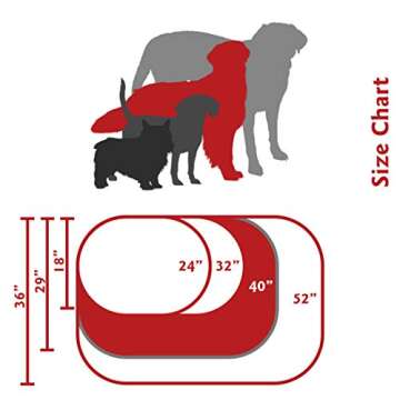 Majestic Pet 40 Inch Cozy Washable Dog Bed for Large Dogs