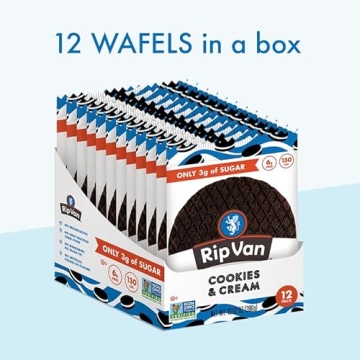 Rip Van Wafels Cookies & Cream - Low Sugar Healthy Snack