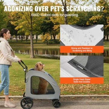 VEVOR Extra Large Dog Stroller for Pets Up to 160lbs