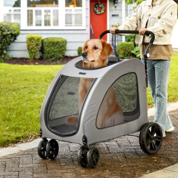 VEVOR Extra Large Dog Stroller for Pets Up to 160lbs