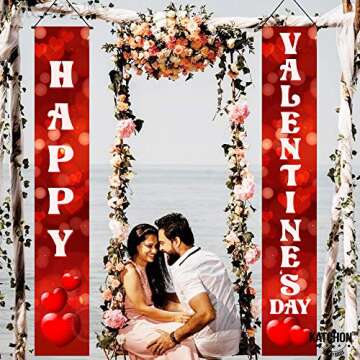 KatchOn 72x12 Red Heart Valentines Day Banner