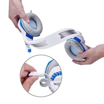 SVYHUOK Gaming Headset with Noise-Canceling Mic and LED Light