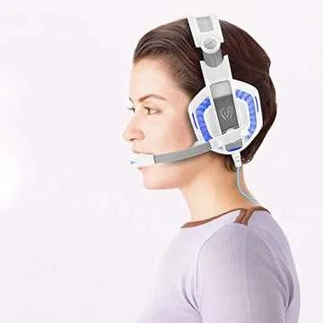 SVYHUOK Gaming Headset with Noise-Canceling Mic and LED Light