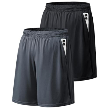 BALENNZ Men's Athletic Shorts with Pockets & Quick Dry Elastic Waistband