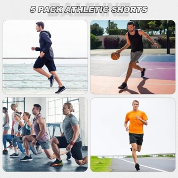 Quick Dry Athletic Shorts for Men with Pockets