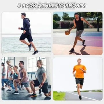 Quick Dry Athletic Shorts for Men with Pockets