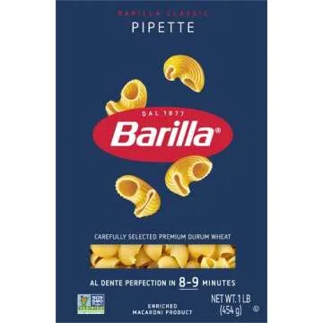 Barilla Pipette Pasta - Gourmet Non-GMO Pasta for Delicious Meals, 16 oz.