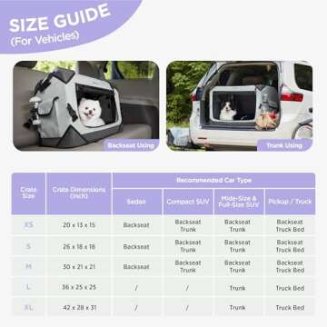 Lesure Collapsible Dog Crate for Large Dogs - Travel Friendly