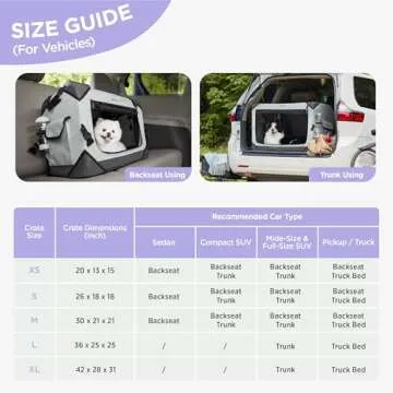 Lesure Collapsible Dog Crate for Large Dogs - Travel Friendly