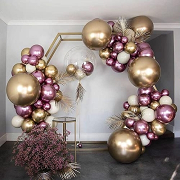 Eanjia 5" Chrome Gold Balloons - Perfect for Any Celebration