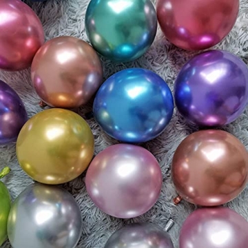 Eanjia 5" Chrome Gold Balloons - Perfect for Any Celebration