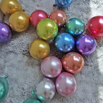 Eanjia 5" Chrome Gold Balloons - Perfect for Any Celebration