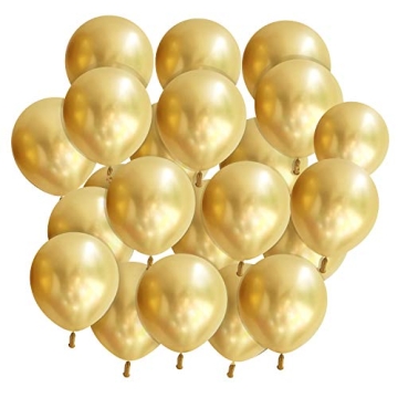 Eanjia 5" Chrome Gold Balloons - Perfect for Any Celebration