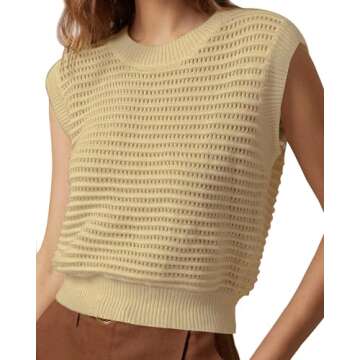 Elevate Your Summer Wardrobe with our Knit Sleeveless Vest for Women - Stylish and Comfortable Tank ...
