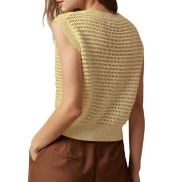 Knit Sleeveless Vest for Women - Soft & Versatile Top