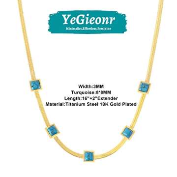 YeGieonr Dainty Gold Initial Necklace for Women
